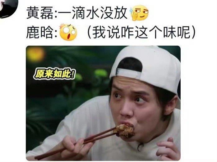 黄磊，放心享用，饭菜出自他人之手