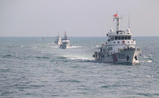海警演练严密防范台独分子外逃