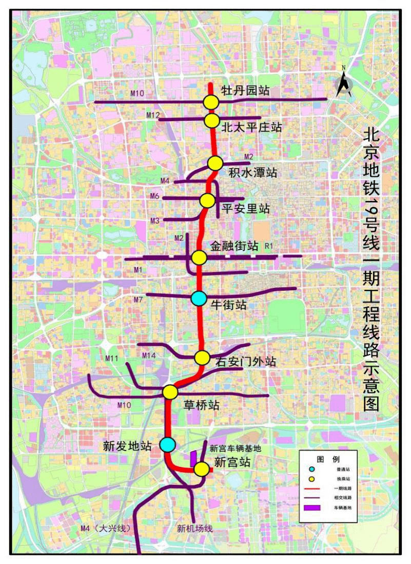 北京地铁19号线最新线路图